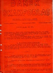 DANSK SKAKFORLAG  / KATALOG A4, typewritten,1950